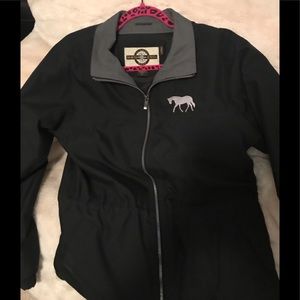 Jacket with horse emblem